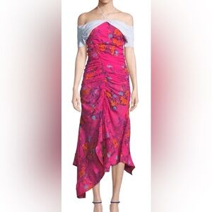 Tanya Taylor Falling Floral Silk Virginia Dress size 4 MSRP $595 #068